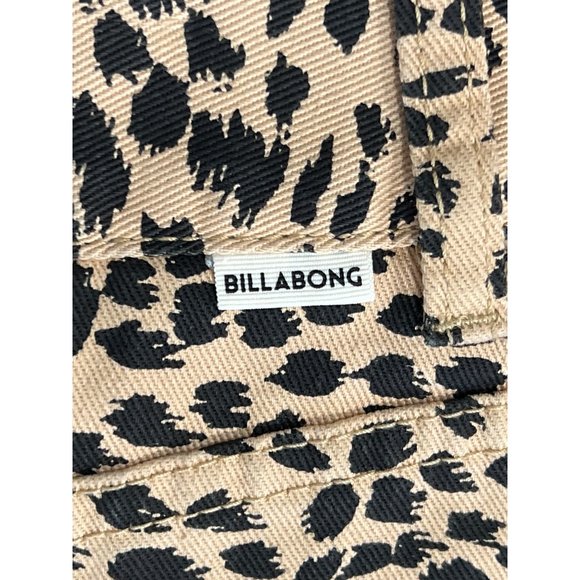 Billabong According Animal Print Mini Skirt Womens 30 Tan Black Cotton NEW - Picture 5 of 10